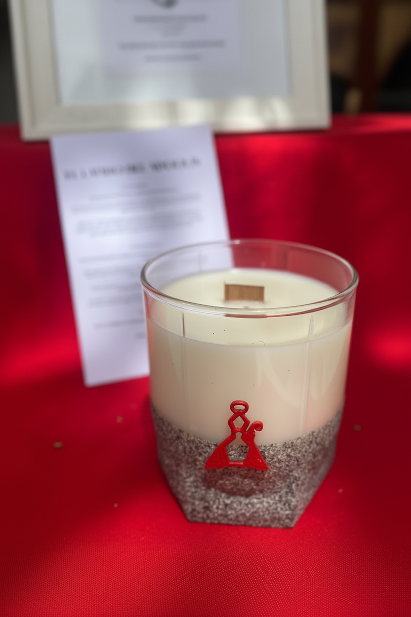 Vela artesanal de san Fermín - El latido del adoquín - pamplona (navarra) - cera de soja natural para regalar